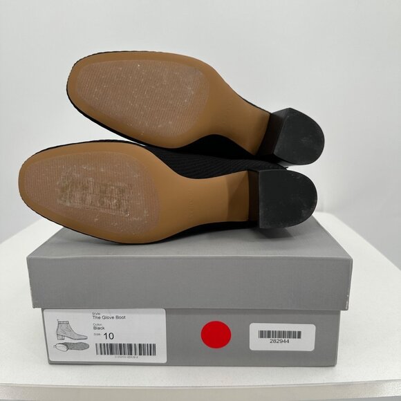 Everlane The Glove Boot in Black size 10 Women's Stretch Rib Knit Ankle Bootie - Picture 5 of 5